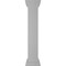 Ekena Millwork 8"W x 48"H Plain Newel Post with Flat Capital & Base Trim (Installation kit included) NWL08X48PLF0B0 - alternate 1